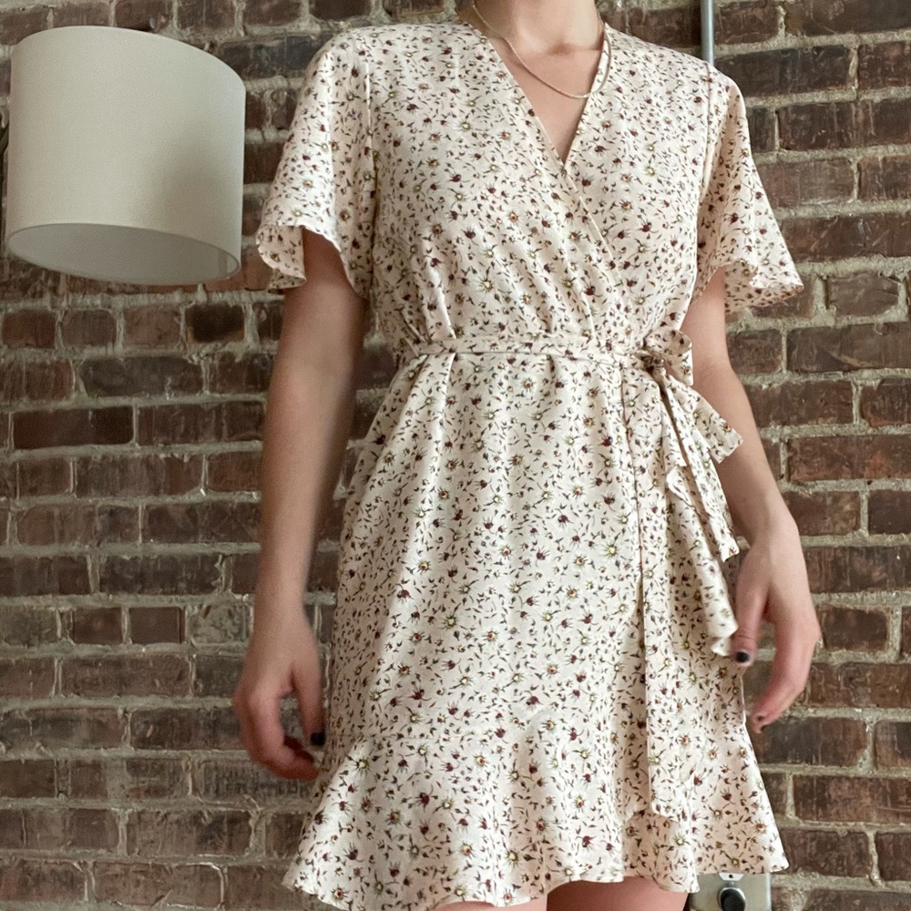 Top shop floral wrap dress